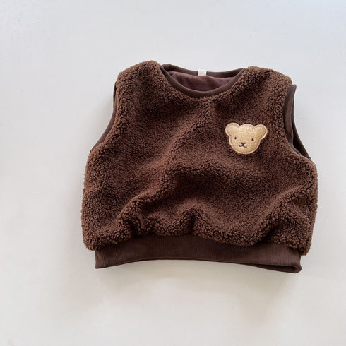 Fall/winter wool waistcoat baby loose warm vest